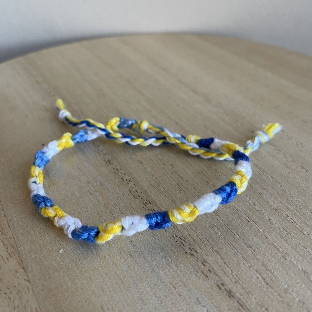 Tinsley Bracelet, anklet, trendy, comfortable, tie, embroidery thread, woven, gi